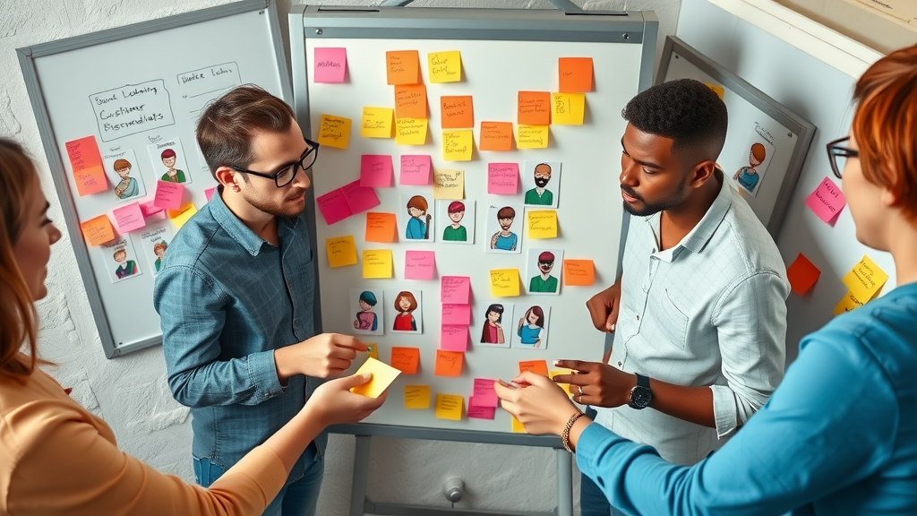 analytical marketer crafting customer personas and identifying target audience for small business marketing