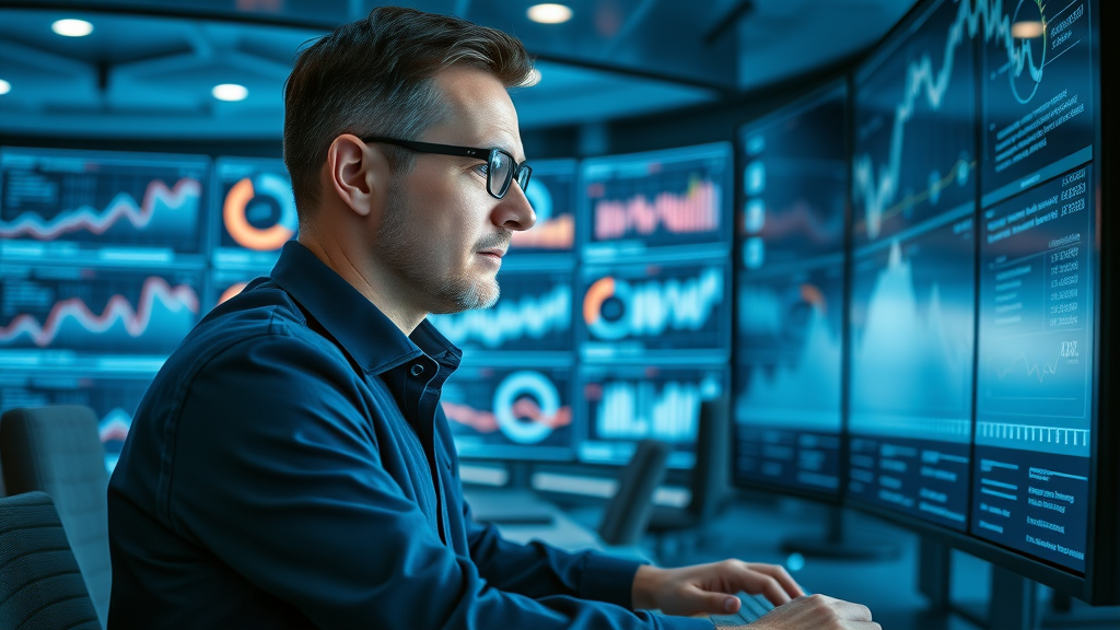 marketing manager analyzing campaign metrics and adjusting strategy real time for increased sales performance