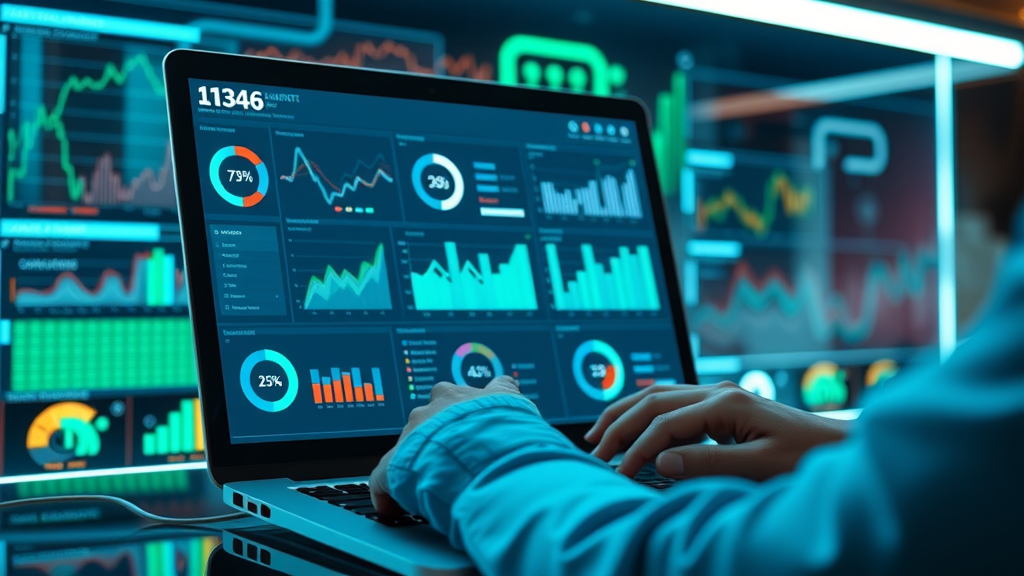 Modern digital marketing dashboard displaying customer acquisition strategy performance charts and analytics.