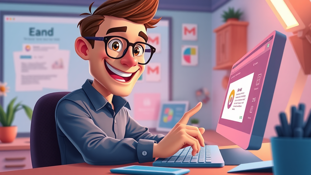 Marketer composing engaging email campaigns for customer acquisition and lead nurturing.