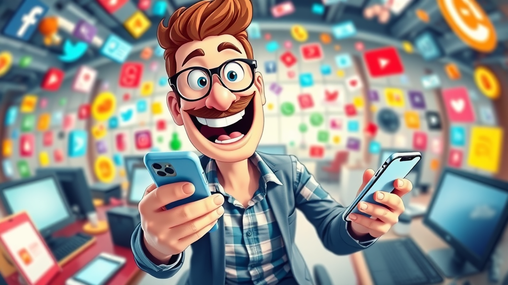 Social media manager posting content for businesses, leveraging social media and digital marketing strategies for engagement.