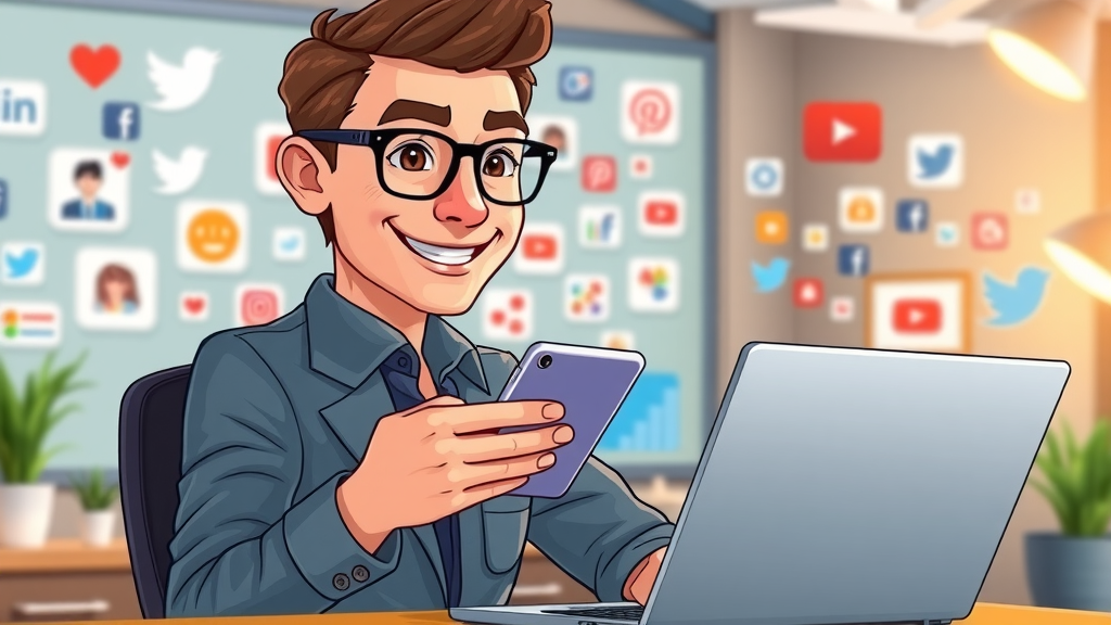 social media marketer managing multiple accounts for business growth with marketing techniques that drive sales