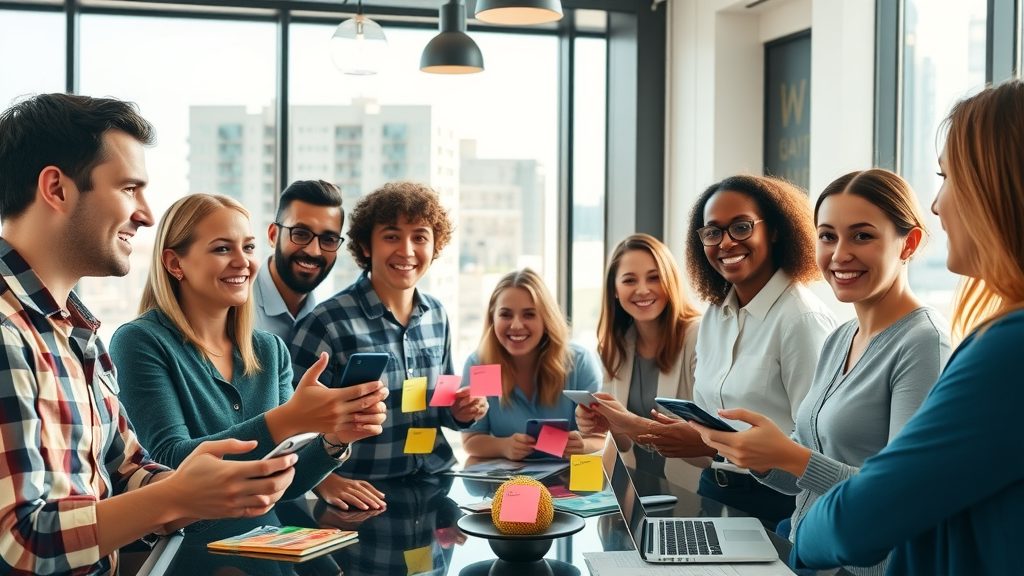 diverse marketing team brainstorming social media campaign social media marketing business growth through marketing