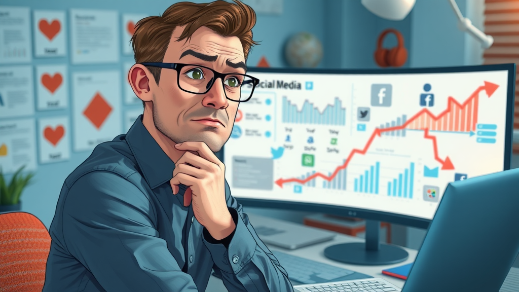Frustrated marketer overlooking social media for brand awareness