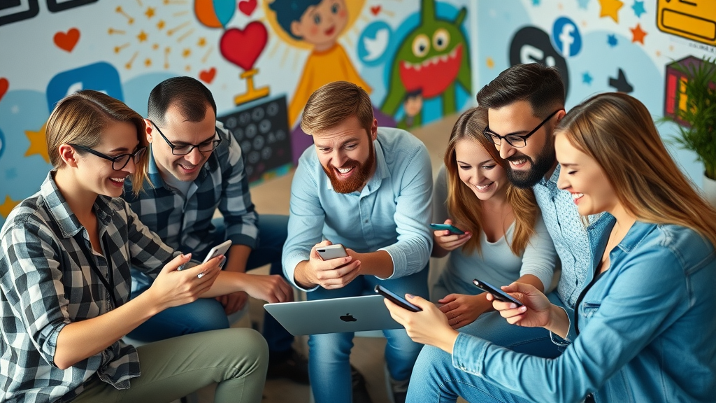 dynamic team strategizing social media content creation, small business marketing that works